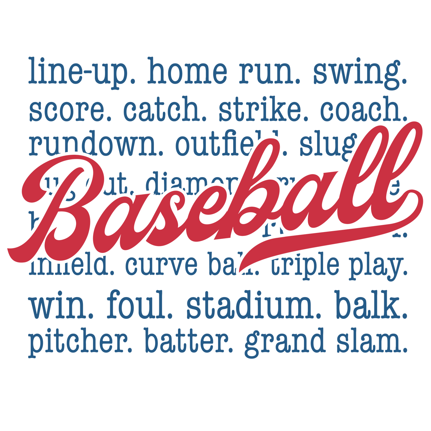 Baseball DTF Transfers
